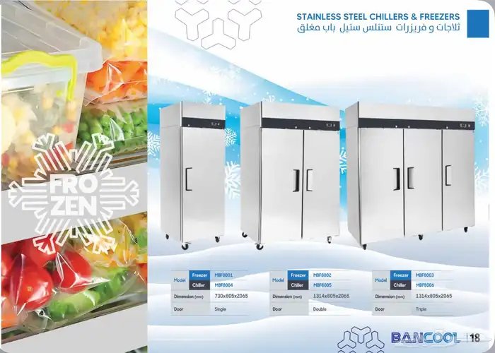 فريزرات وثلاجات بانكول باب زجاج 4