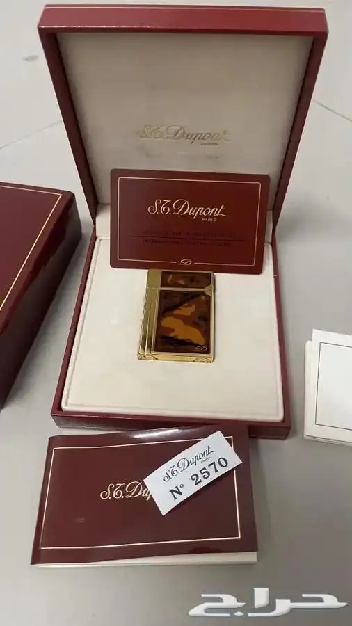 للبيع ولاعة اس تي ديبون S T Dupont فاخرة مطلية ذهب 5