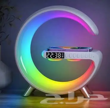 إضاءة سماعة شاحن لاسلكي ساعة رقمية 4 في 1 - 95 ريال 0