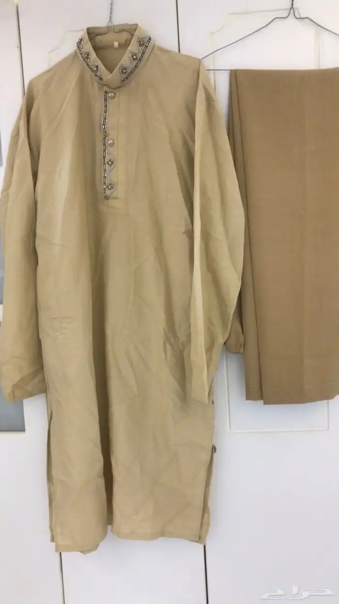 ملابس رجالي زي بنجابي ازياء هندي قميص طويل انيق سروال باكستا 3