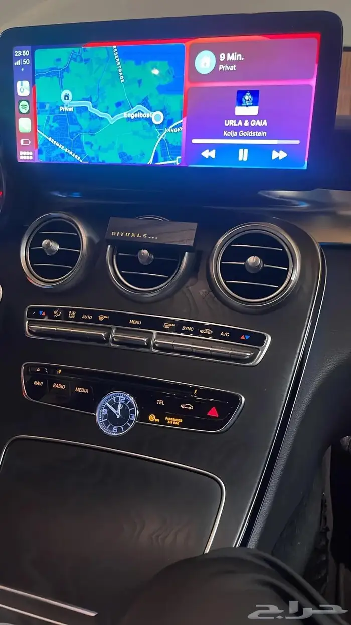 شاشة مرسيدس سي C كاربلاي 12