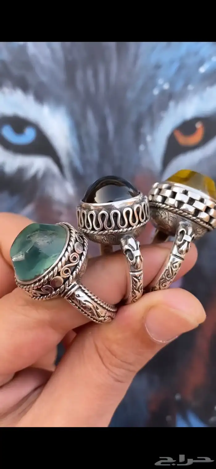 خواتم فضة ثقيل نوادر 95