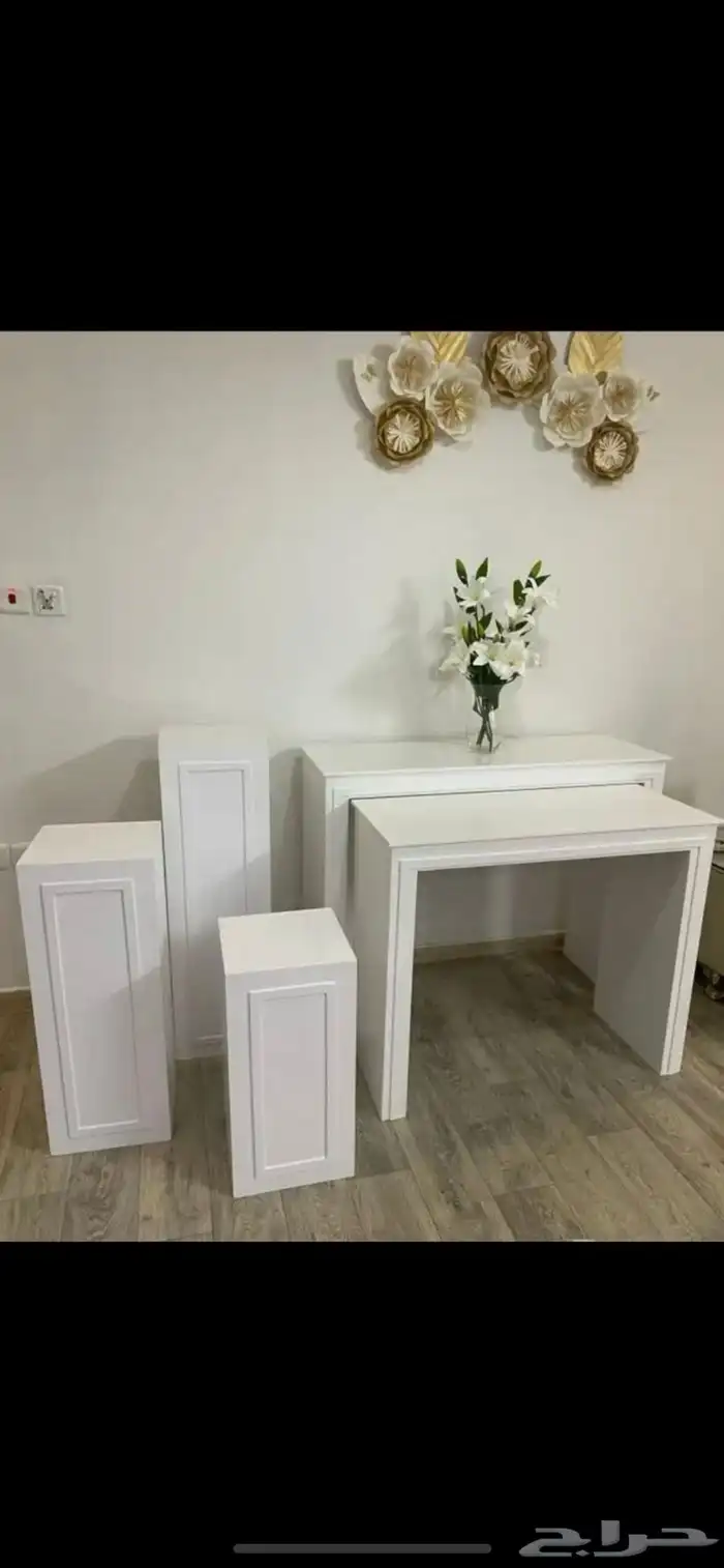 طاولات استقبال ايجار بيع حفلات كوشه استاندات ابيض بيع 3
