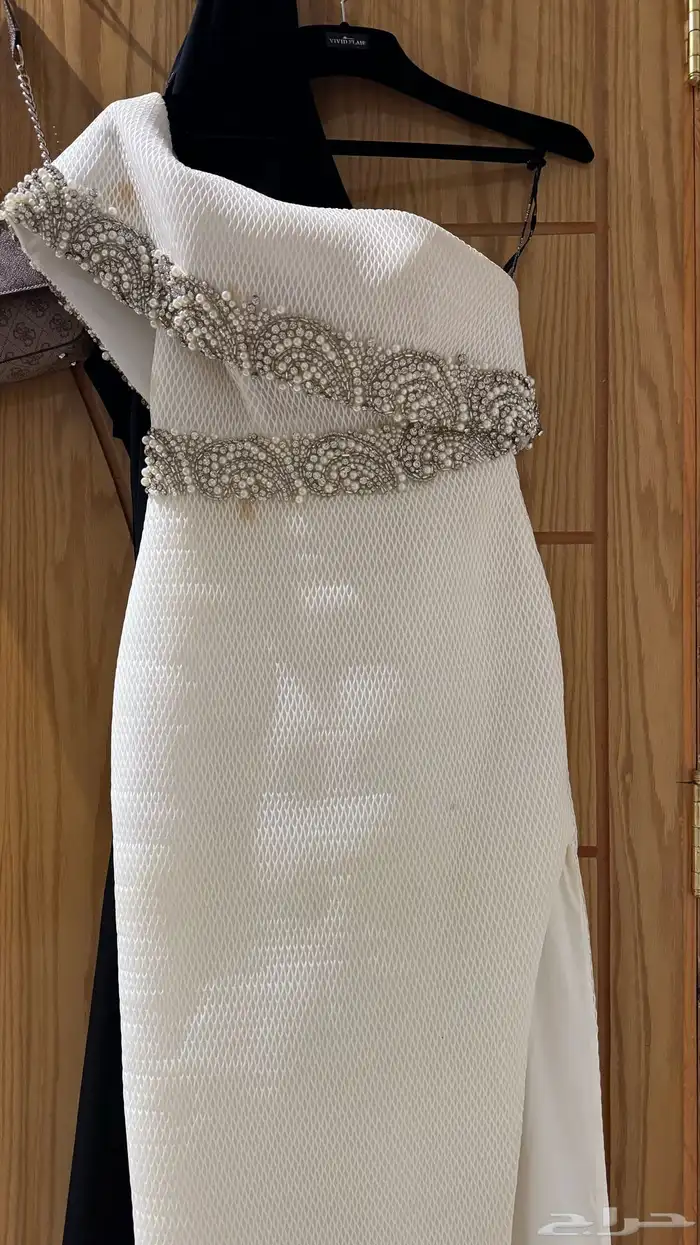 فستان فيفد فلير ابيض 0