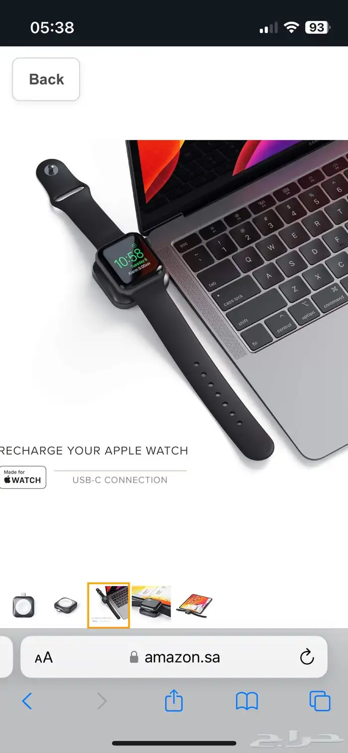 شاحن USB-C متنقل لل Apple Watch من شركة Satechi 0