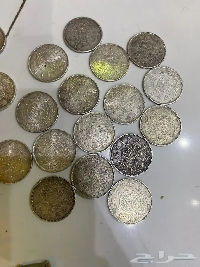 ريال عربي فضة خالص 1354 هه 6