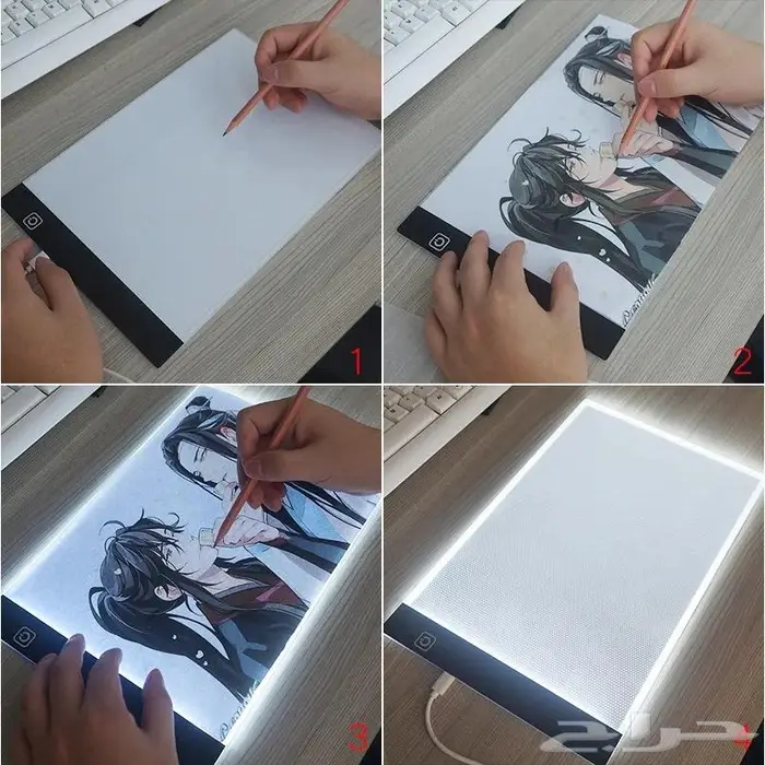 لوحة نسخ وتعلم الرسم والكتابة للاطفال بإضاءة Led 0