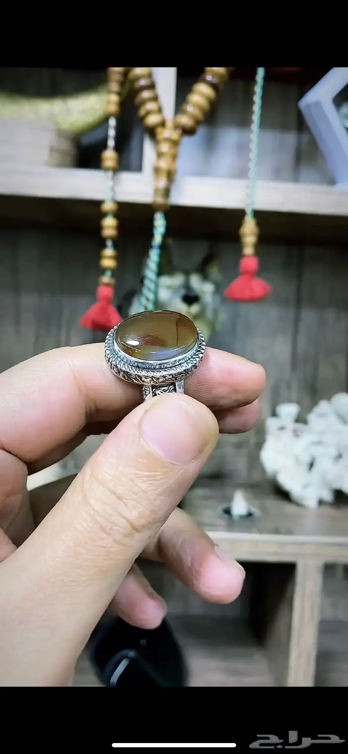 خواتم دبل فضة 925 شغل يدوي احجار كريمة 4