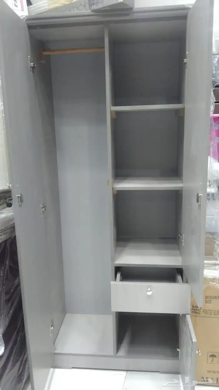 سرير حديد دورين جديد مع مراتب دولاب باب  بابين 3