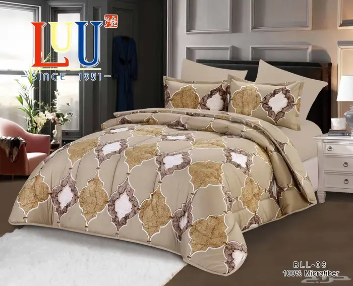 طقم لحافات صينيه مايكروفايبر ممتاز 4