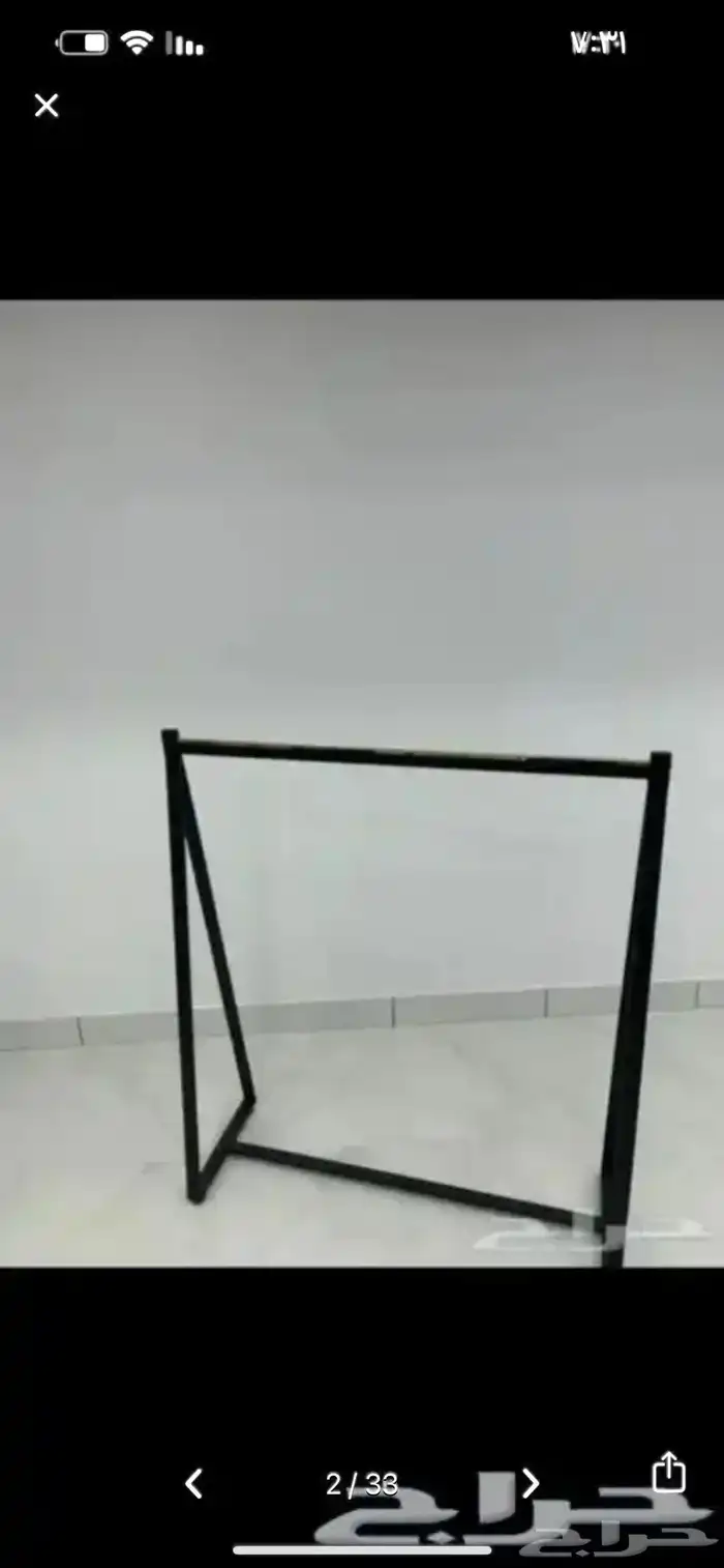 استاند تعليق ملابس خط واحد استيل ذهبي اسود استاند مراكز 31