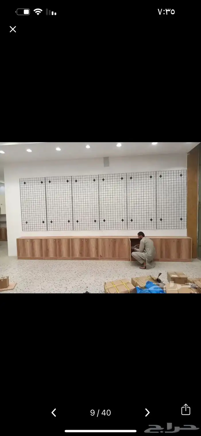 طاولات عرض كاشير استقبال تجهيز محلات التجاريه ارفف تعليق 29