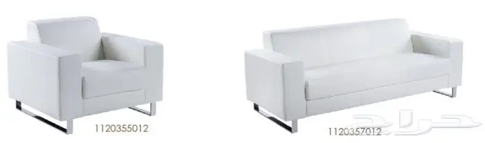 طقم كنب فاخر جلد و قماش 2