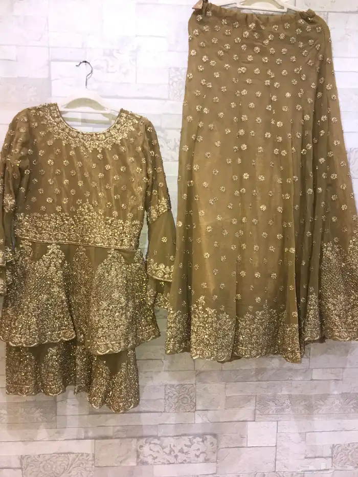 ملابس هندي شرارة فخمة زي عروس ساري تقليدي باكستاني جلوه بحر 9