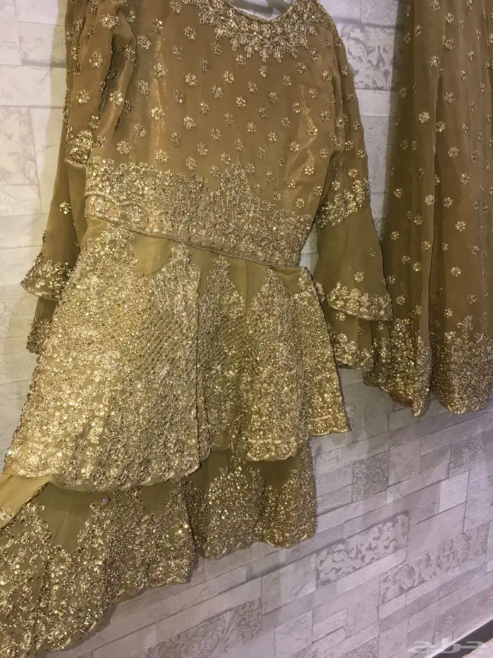 ملابس هندي شرارة فخمة زي عروس ساري تقليدي باكستاني جلوه بحر 7