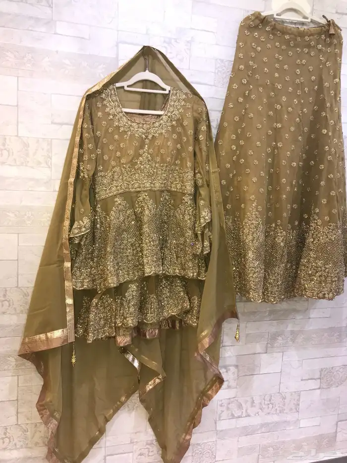 ملابس هندي شرارة فخمة زي عروس ساري تقليدي باكستاني جلوه بحر 16