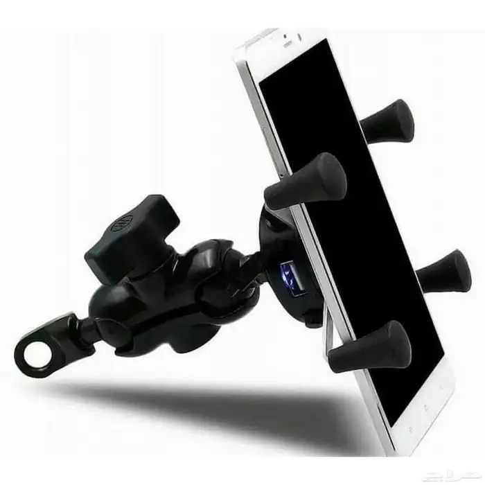 متوفر قاعدة جوال للدراجات النارية مع شاحن USB 3