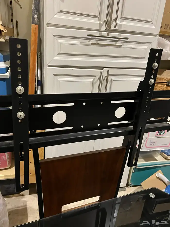 طاولة زجاجية مع حامل شاشة مستخدمة للبيع 1