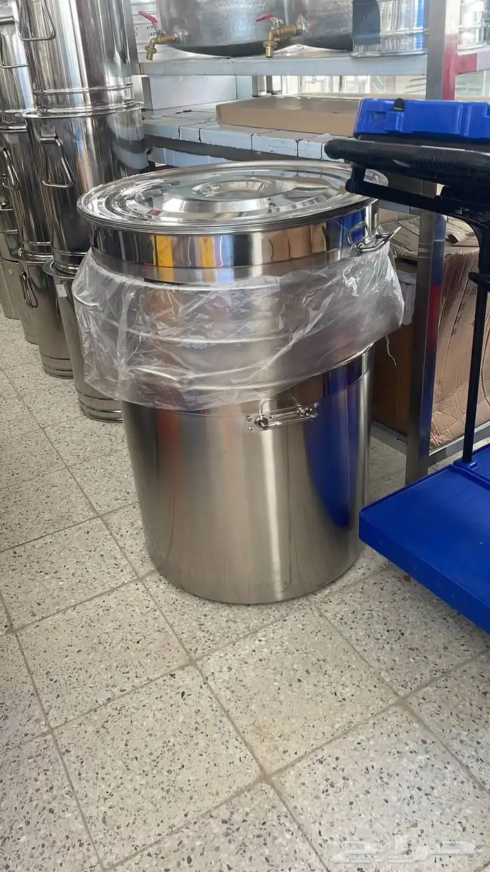 سطل استيل معدات مطاعم اعمال ستيل سطل تخزين حافظ سكر 2