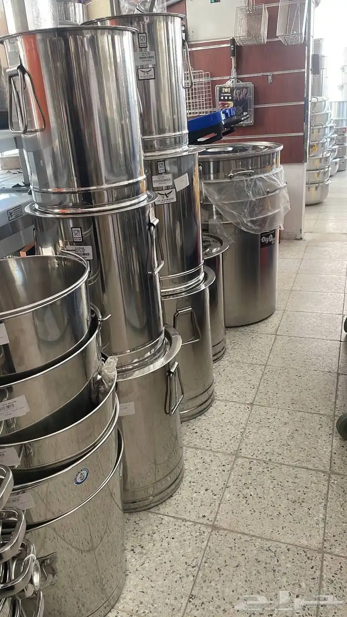 سطل استيل معدات مطاعم اعمال ستيل سطل تخزين حافظ سكر 3