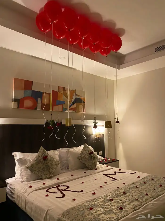 تزين وتنسيق ذكرى زواج وغرف عرسان 11