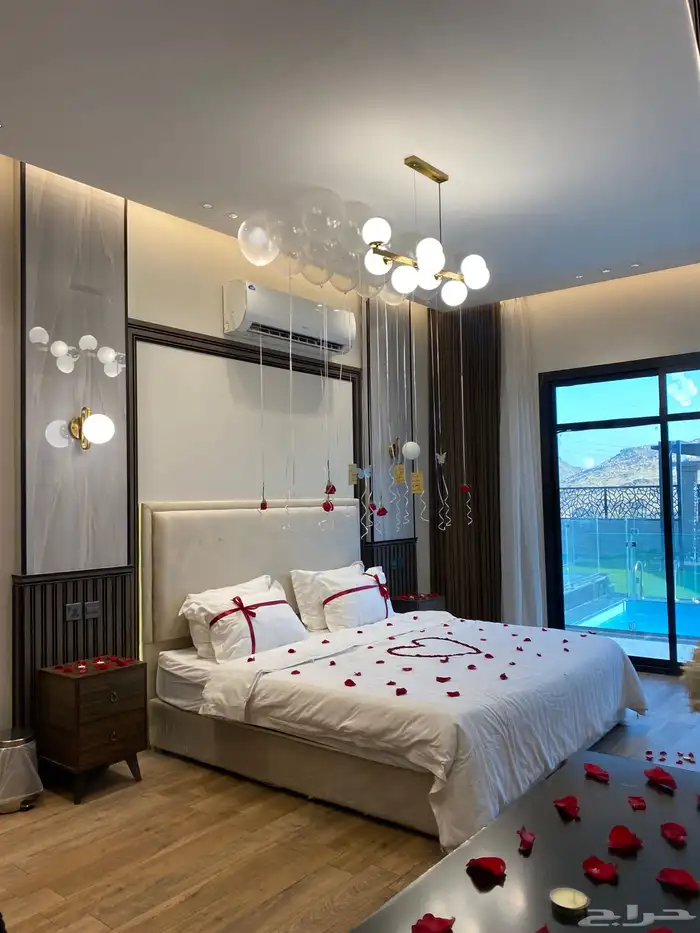 تزين وتنسيق ذكرى زواج وغرف عرسان 3