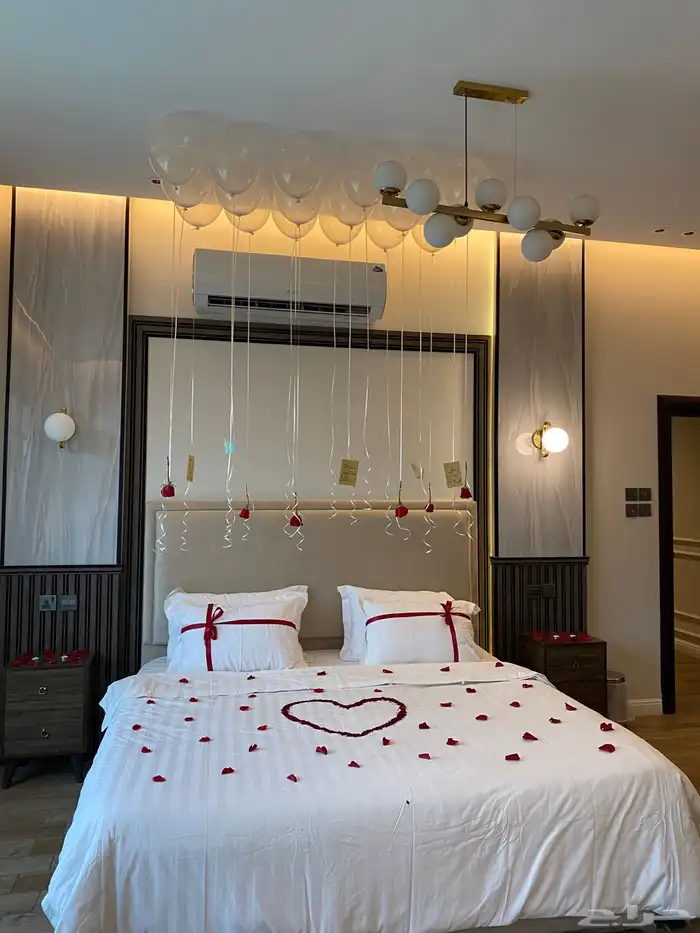 تزين وتنسيق ذكرى زواج وغرف عرسان 8