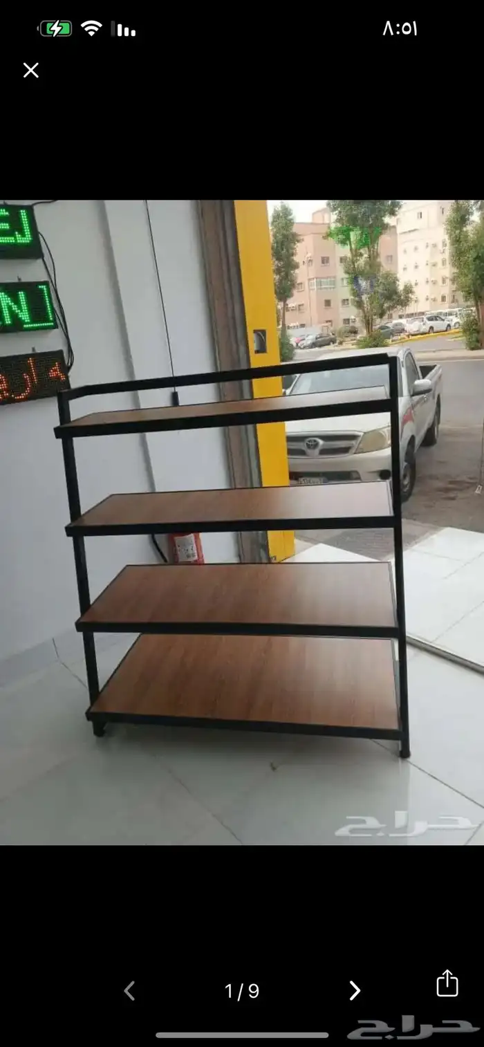 استادات تعليق اسود معا خشب رف استاند معا رف استاند خطين 8