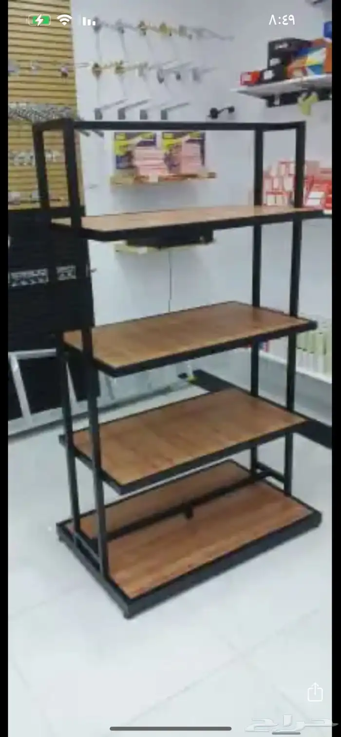 استادات تعليق اسود معا خشب رف استاند معا رف استاند خطين 9