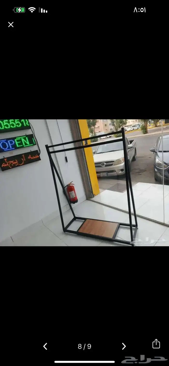 استادات تعليق اسود معا خشب رف استاند معا رف استاند خطين 1