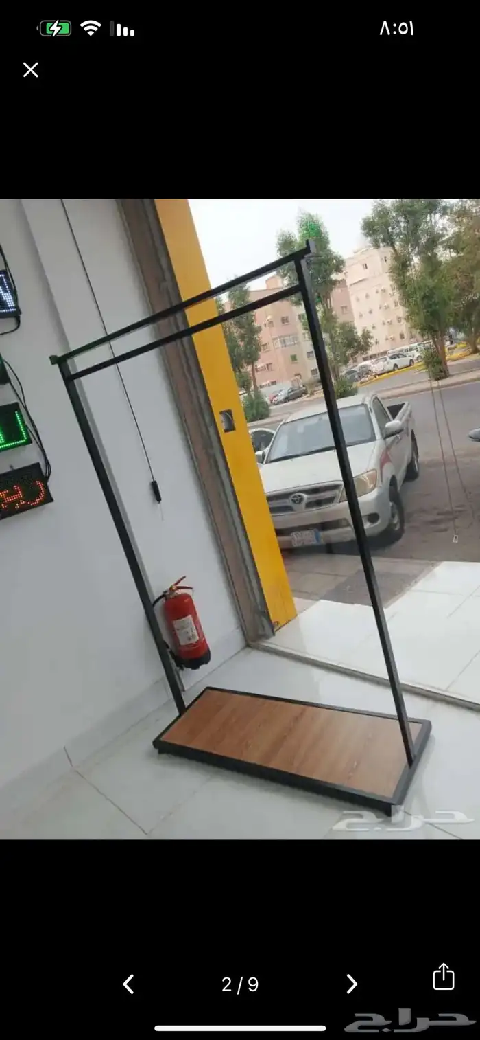 استادات تعليق اسود معا خشب رف استاند معا رف استاند خطين 7