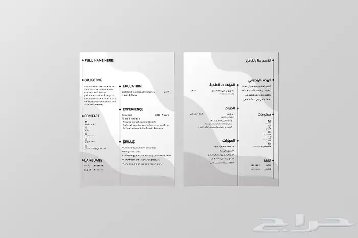 تصميم سيرة ذاتية CV السعر 20 5