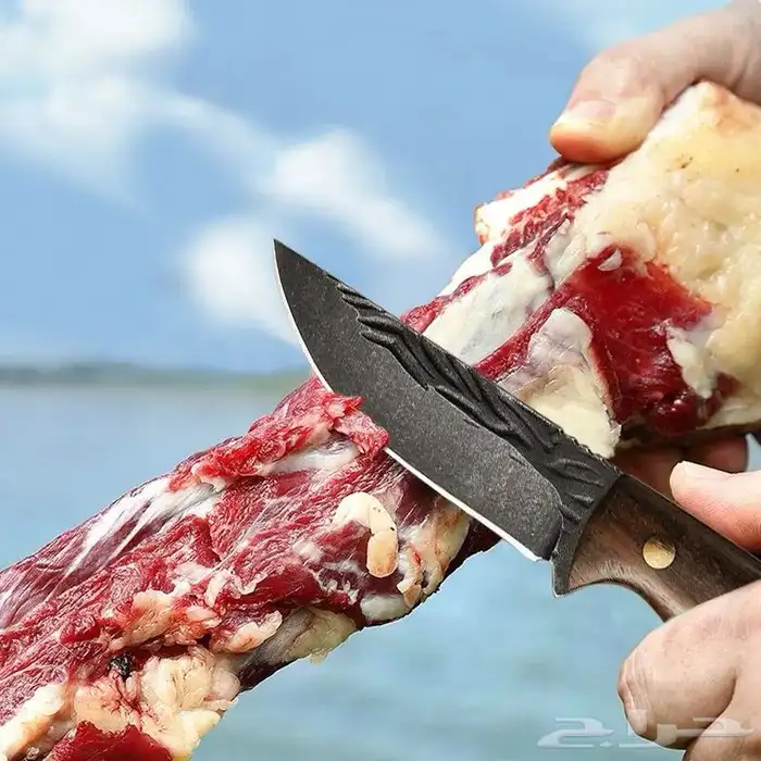 سكين ستاينلس ستيل صناعة يدوية مضروب على البارد مقبض خشبي 8