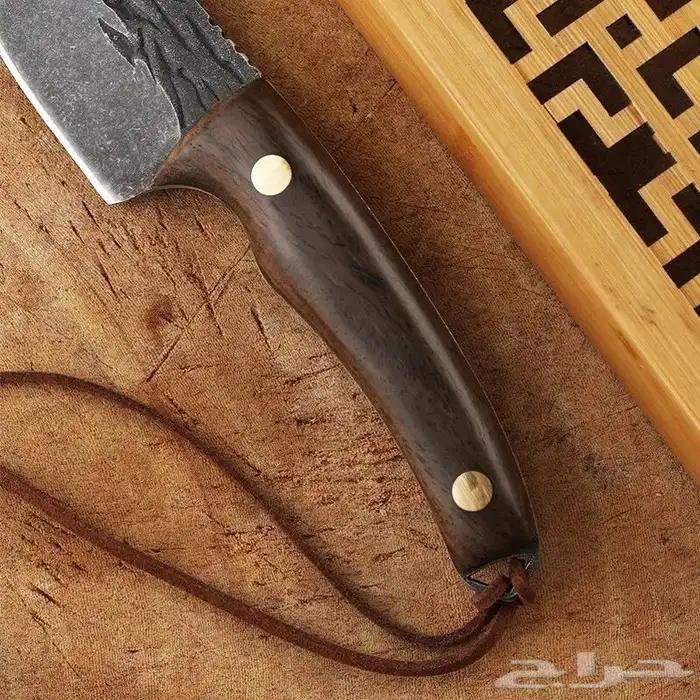 سكين ستاينلس ستيل صناعة يدوية مضروب على البارد مقبض خشبي 9