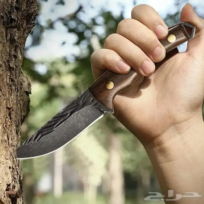 سكين ستاينلس ستيل صناعة يدوية مضروب على البارد مقبض خشبي 4