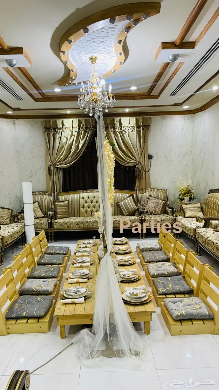 تاجير جلسات اراضية - طاولة طعام - طاولة استقبا 1