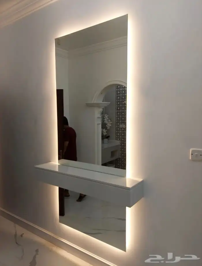 تفصيل طاولات وبارات كوفي رخام وتجهيز مداخل مرايات 2