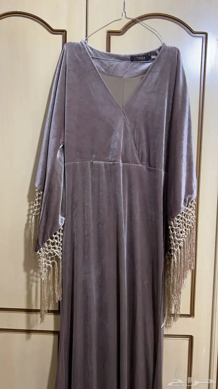 فستان مخمل مقاس 42 قماش استرتش 0