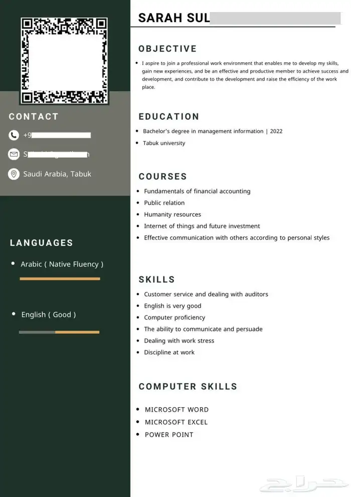 سيرة ذاتية احترافية 12