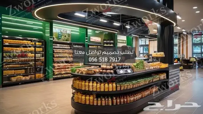 تصميم ديكور سوبرماركت 1
