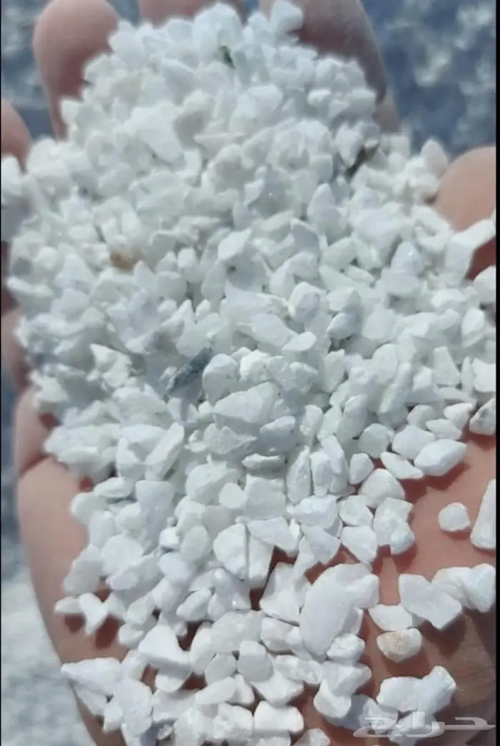 بحص ابيض حجر ابيض زينة كسر الرخام 7