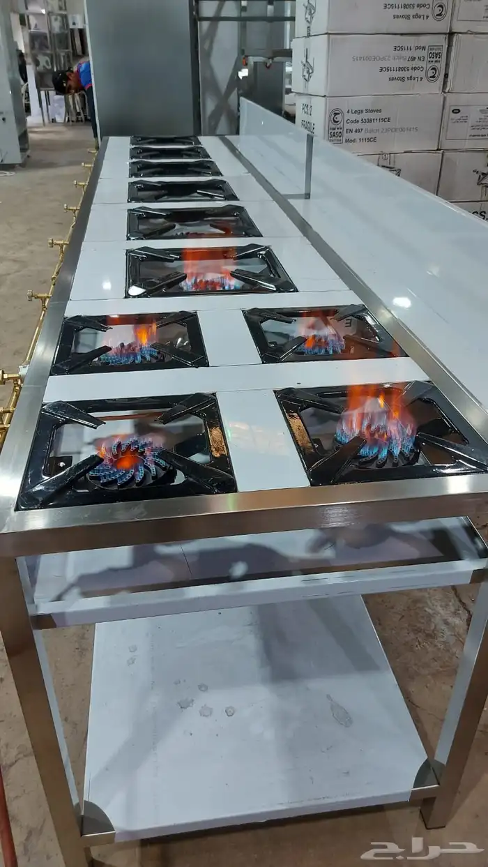 مركب غاز استيل معدات مطاعم اعمال استيل فرن غاز مركب استراحة 4