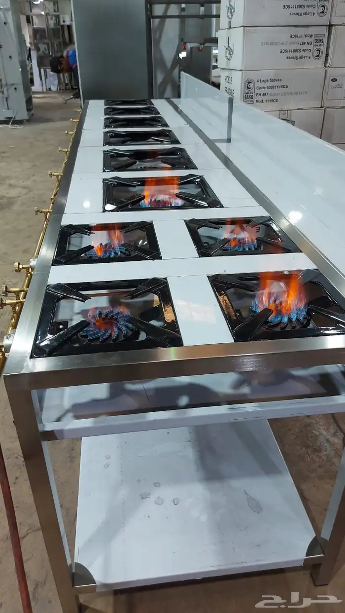مركب غاز استيل معدات مطاعم اعمال استيل فرن غاز مركب استراحة 3