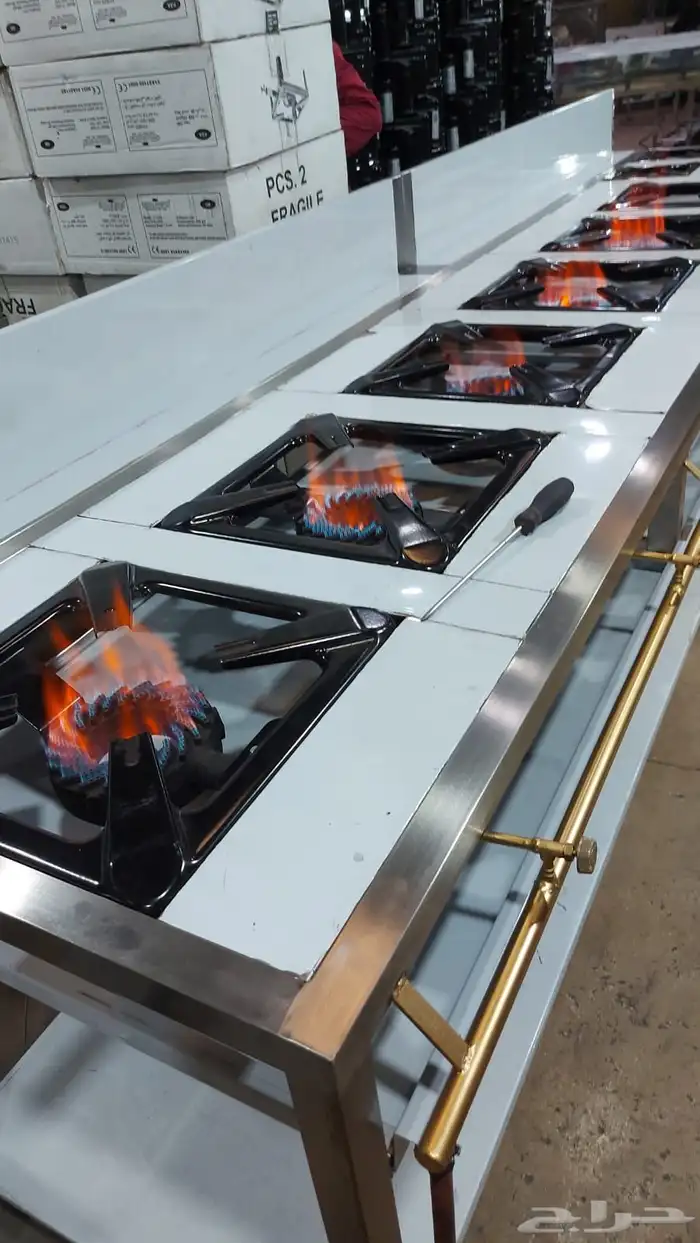 مركب غاز استيل معدات مطاعم اعمال استيل فرن غاز مركب استراحة 2