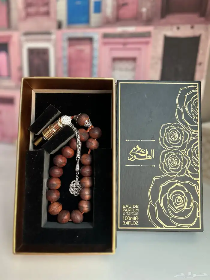 لاول مره مسبحه من خشب العود مع مراس تركي حبات كبيره 12