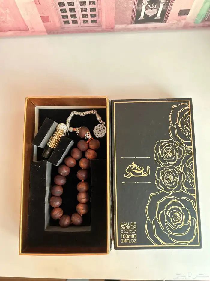 لاول مره مسبحه من خشب العود مع مراس تركي حبات كبيره 13