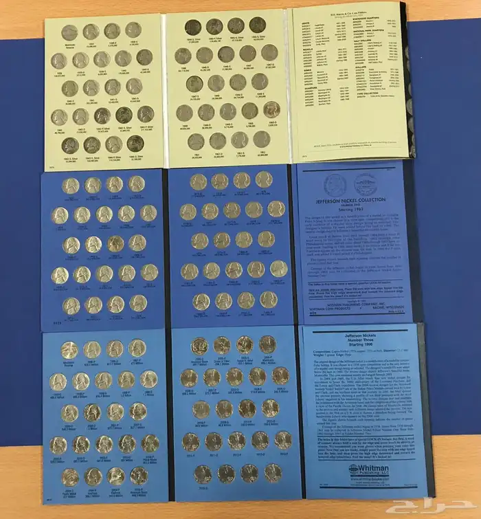مجموعه جيفرسون للنيكل الامريكي في 3المبومات 1