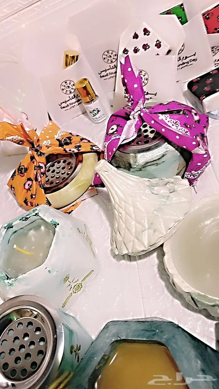 شغل يدوي شموع معطره كونكريت توزيعات مناسبات 4