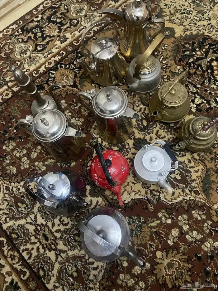 اباريق عدد 12 نحاس وستيل نضيف للبيع جمله عدد 12 7