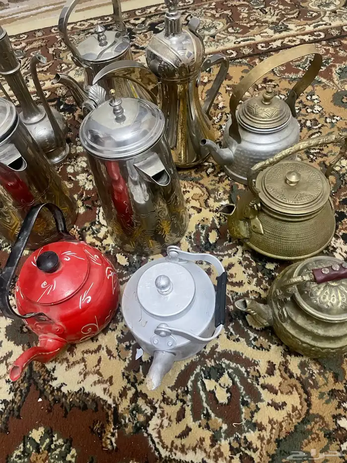 اباريق عدد 12 نحاس وستيل نضيف للبيع جمله عدد 12 15